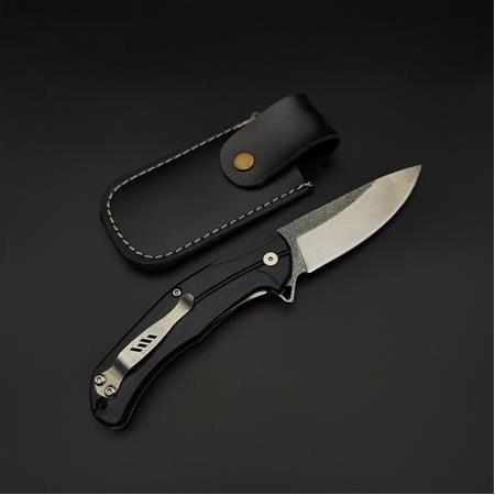 El yapımı N690 çelik kemer klipsli mekanizmalı çakı