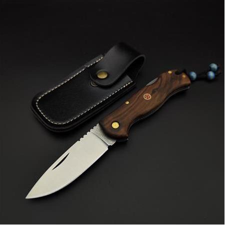 El yapımı ceviz ağacı kabze kamp çakısı