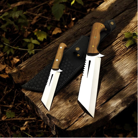 El yapımı 2’li kamp bıçağı seti
