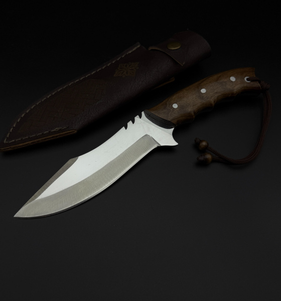 41 16 Çelik ceviz ağacı kabze yelken model özel üretim av & kamp bıçağı