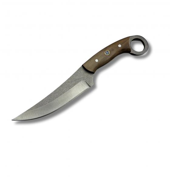 küçük halkalı Cevizağacı kabze 41 16 çelik kamp bıçağı